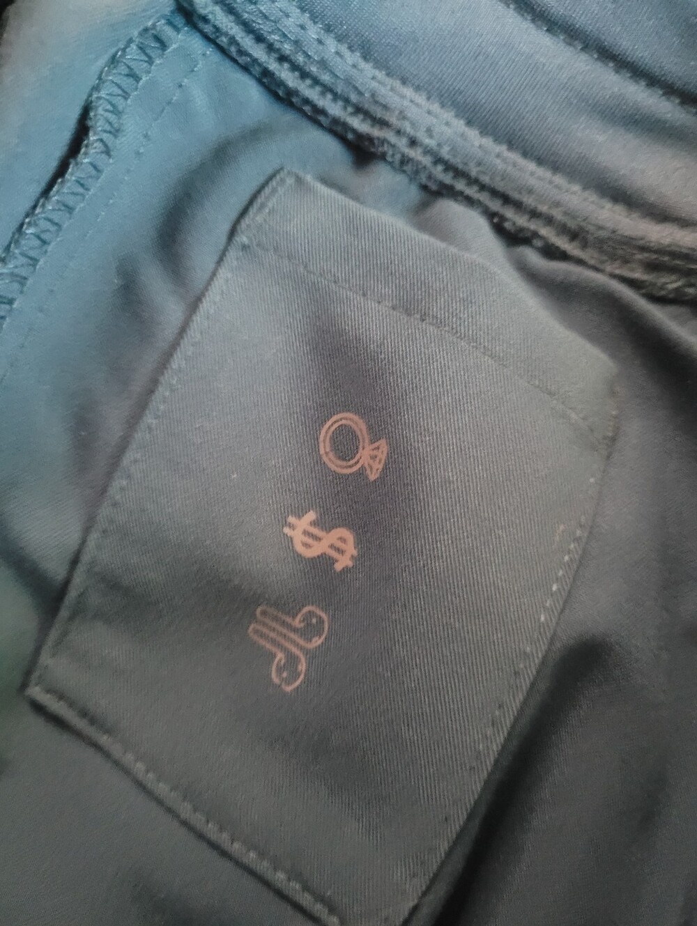 Figs Yola 2.0 Scrub Pants,Caribbean Blue,Yoga Waistband,XS petite - Picture 14 of 16